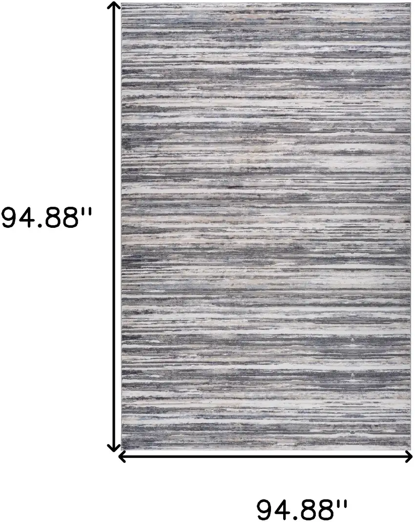 Blue and Gray Abstract Distressed Area Rug Photo 3