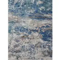 Photo of Blue and Gray Abstract Earth Area Rug