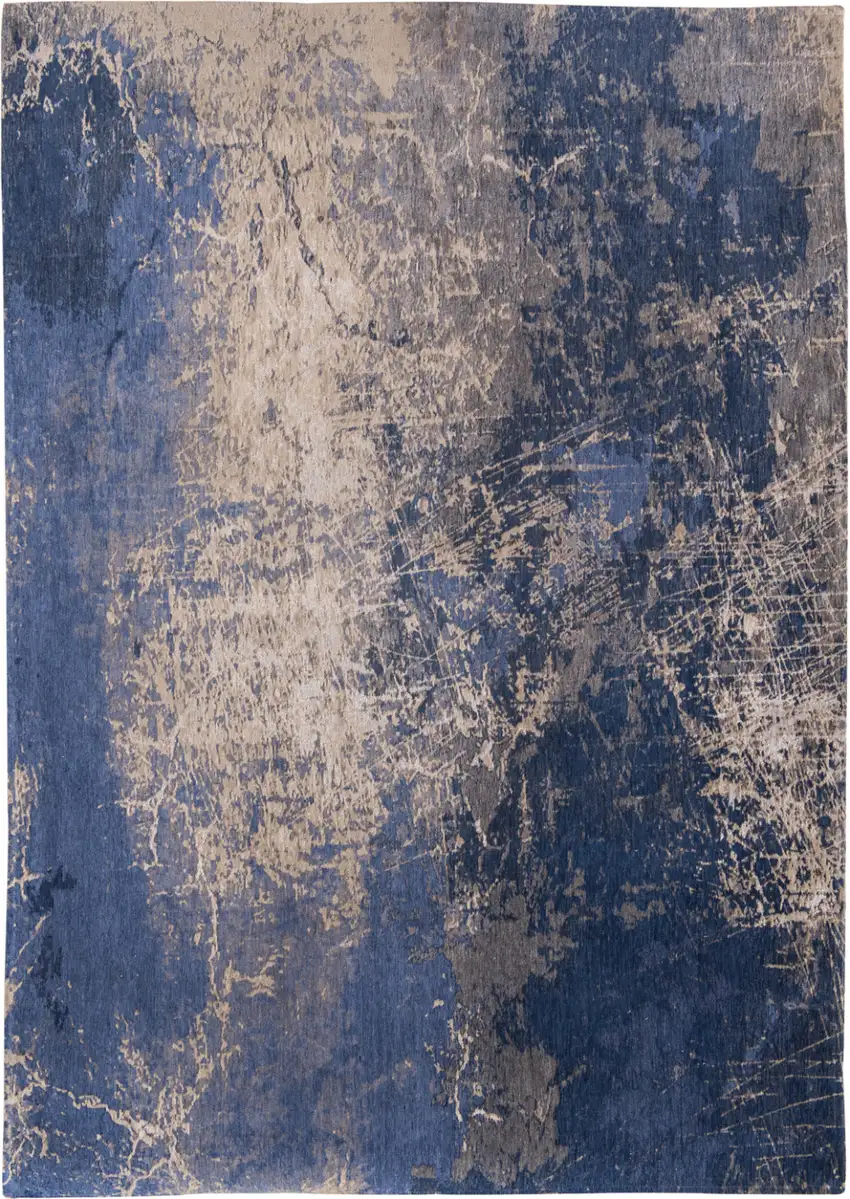 Blue and Gray Abstract Non Skid Area Rug Photo 2