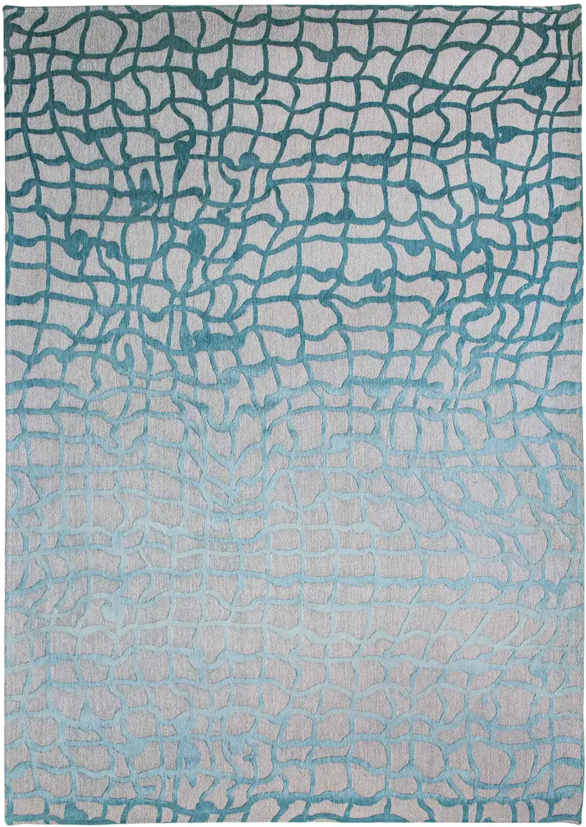 Blue and Gray Abstract Non Skid Area Rug Photo 2