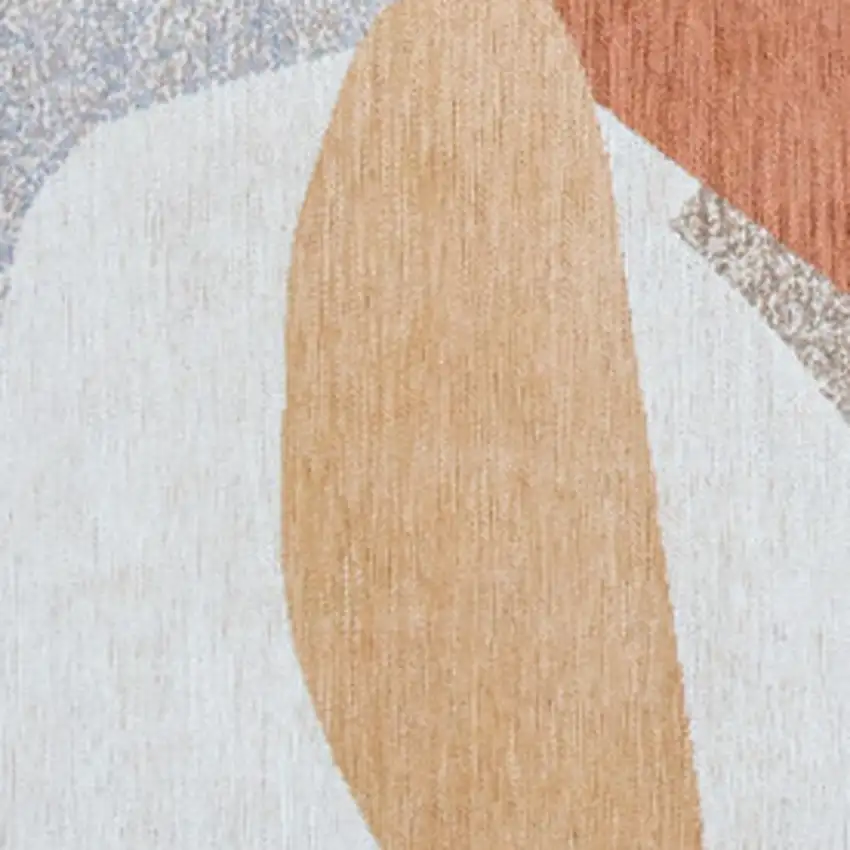 Blue and Gray Abstract Non Skid Area Rug Photo 5