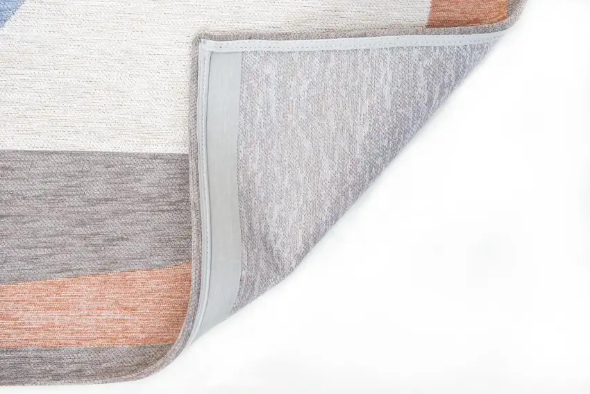Blue and Gray Abstract Non Skid Area Rug Photo 4