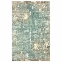 Photo of Blue and Gray Abstract Pattern Indoor Area Rug