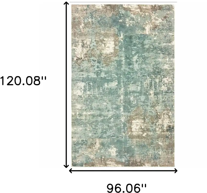 Blue and Gray Abstract Pattern Indoor Area Rug Photo 6