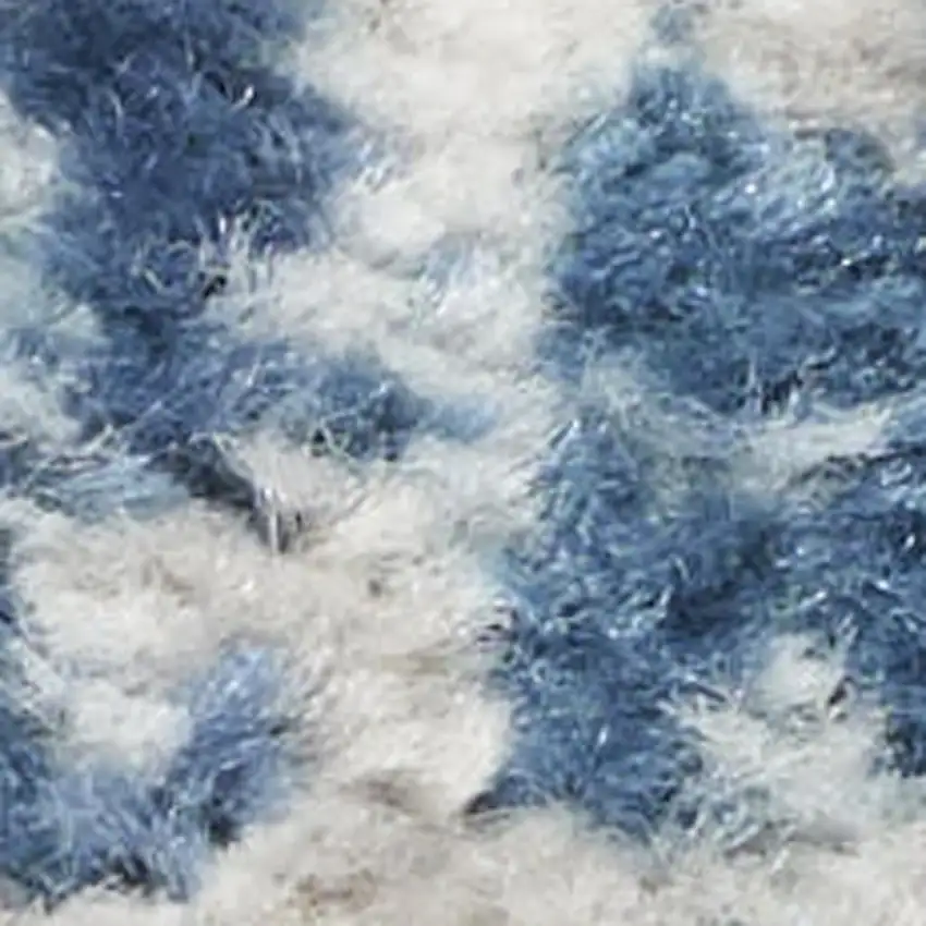Blue and Gray Abstract Power Loom Area Rug Photo 3