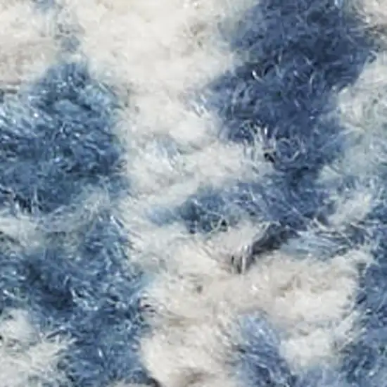 Blue and Gray Abstract Power Loom Area Rug Photo 1