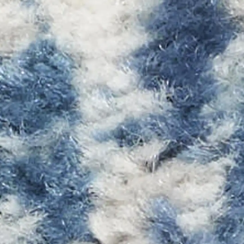 Blue and Gray Abstract Power Loom Area Rug Photo 1