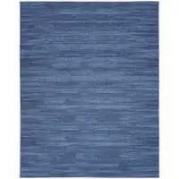 Photo of Blue and Gray Abstract Power Loom Washable Non Skid Area Rug