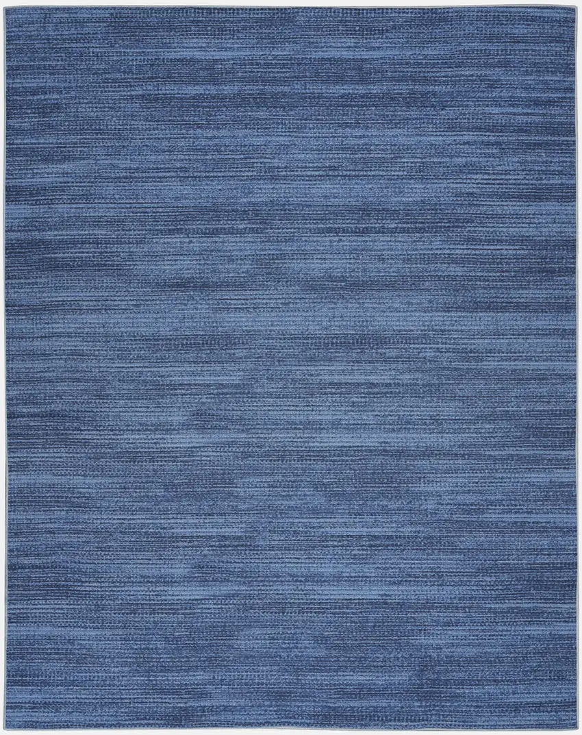 Blue and Gray Abstract Power Loom Washable Non Skid Area Rug Photo 2