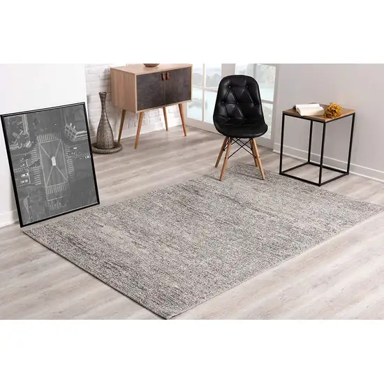 Blue and Gray Distressed Area Rug Photo 4