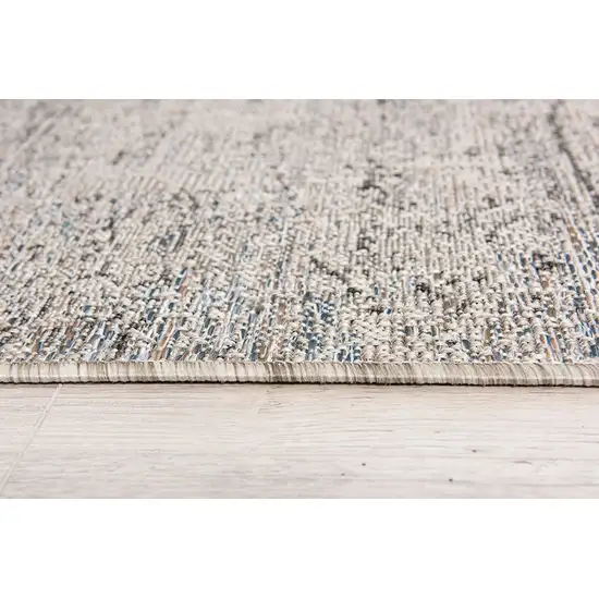 Blue and Gray Distressed Area Rug Photo 2