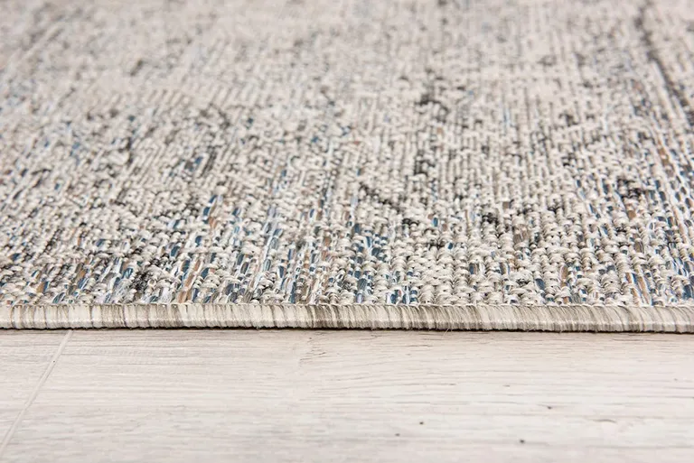 Blue and Gray Distressed Area Rug Photo 2