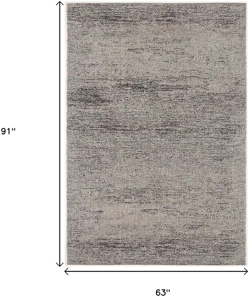 Blue And Gray Distressed Area Rug Photo 3