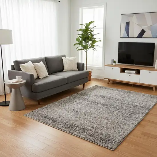 Blue And Gray Distressed Area Rug Photo 1