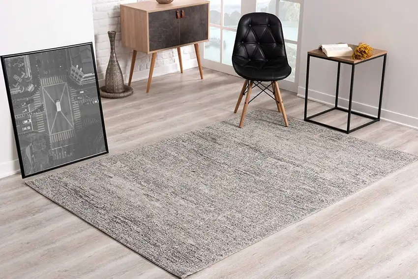 Blue and Gray Distressed Area Rug Photo 4
