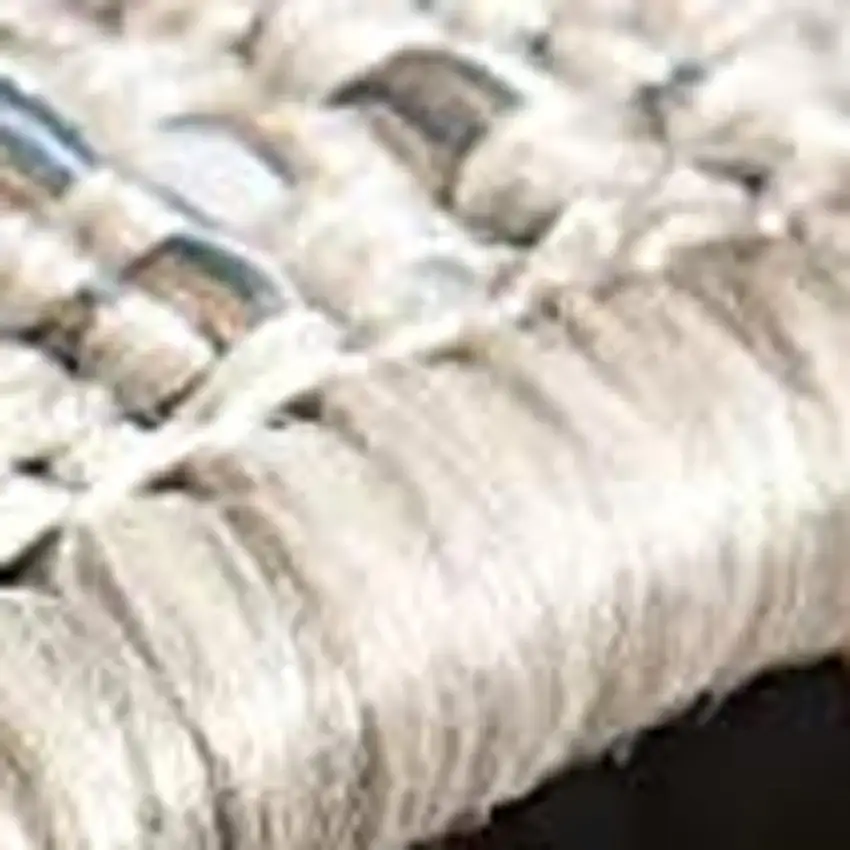 Blue and Gray Abstract Area Rug Photo 9