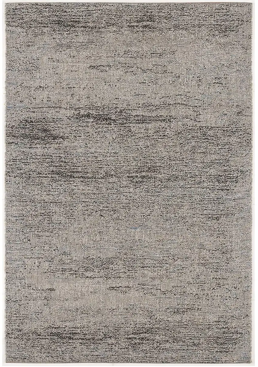 Blue and Gray Abstract Area Rug Photo 2