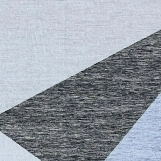 Blue and Gray Geometric Area Rug Photo 2