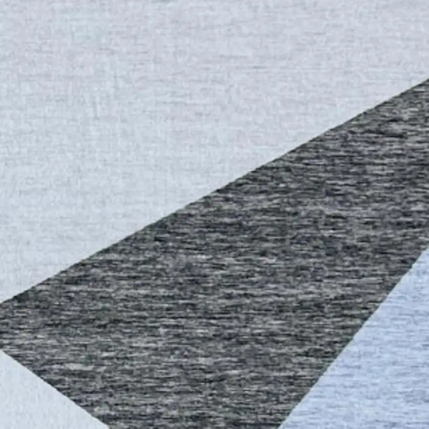 Blue and Gray Geometric Area Rug Photo 2
