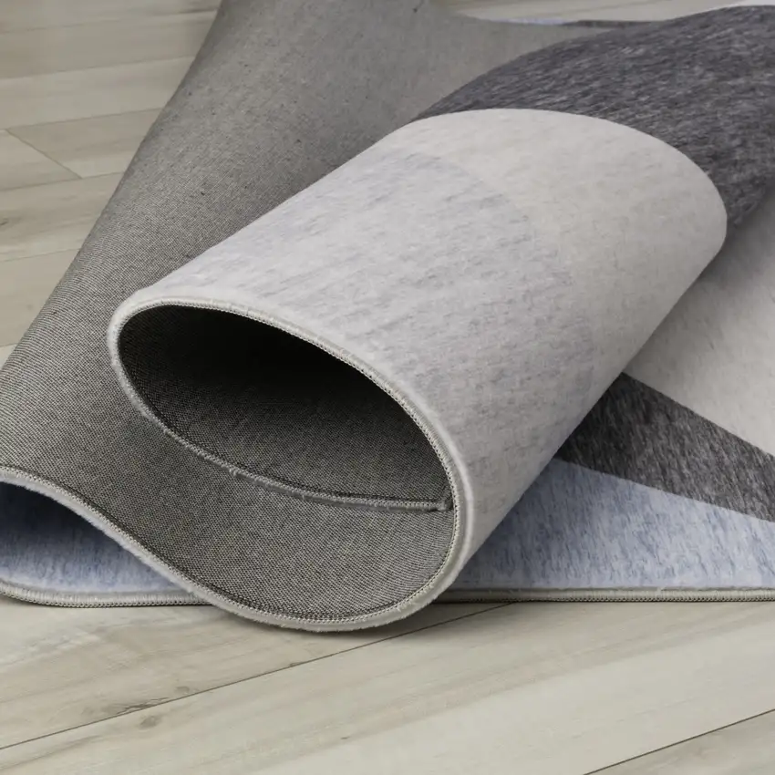 Blue and Gray Geometric Area Rug Photo 9