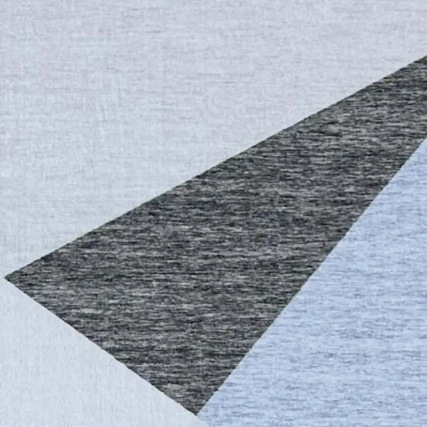 Blue and Gray Geometric Area Rug Photo 3