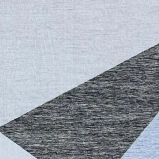 Blue and Gray Geometric Area Rug Photo 2