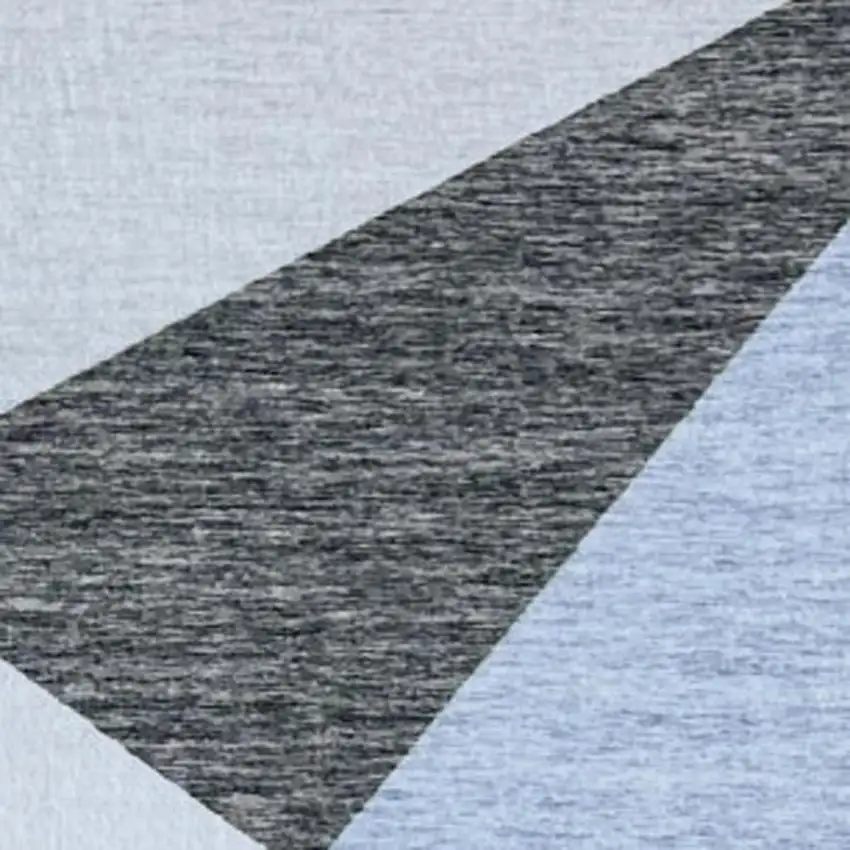 Blue and Gray Geometric Area Rug Photo 2