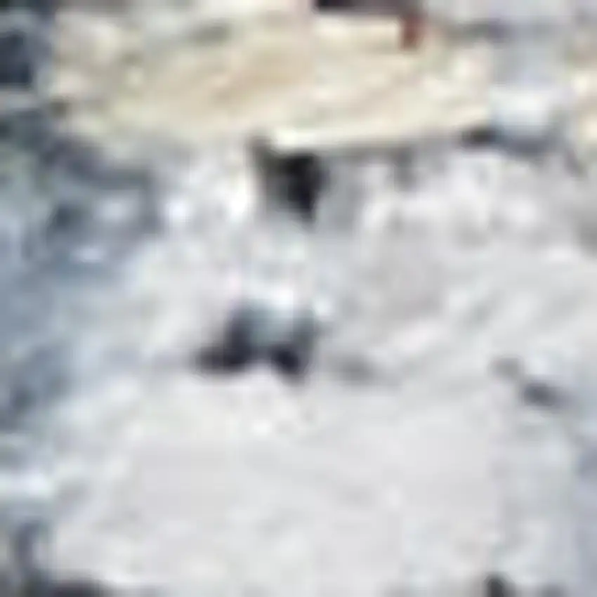 Blue and Gray Geometric Power Loom Washable Area Rug Photo 3