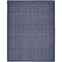 Photo of Blue and Gray Geometric Power Loom Washable Non Skid Area Rug