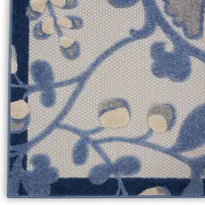 Photo of Blue and Gray Indoor Outdoor Area Rug
