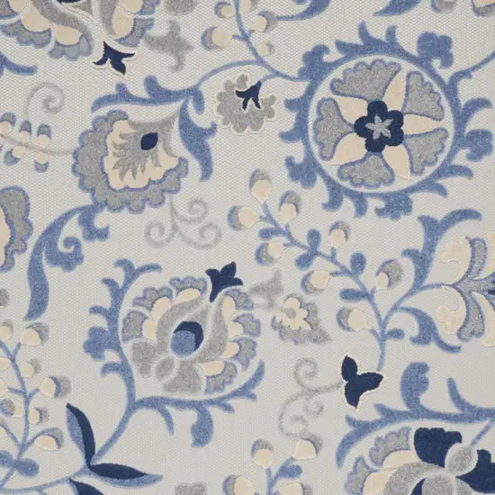 Blue And Gray Indoor Outdoor Area Rug Photo 3