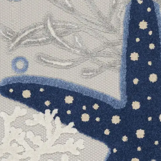 Blue And Gray Indoor Outdoor Area Rug Photo 3