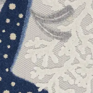 Photo of Blue and Gray Indoor Outdoor Area Rug