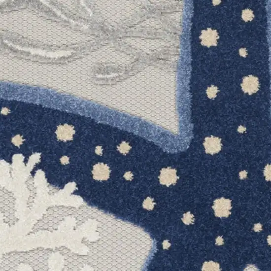 Blue And Gray Indoor Outdoor Area Rug Photo 3