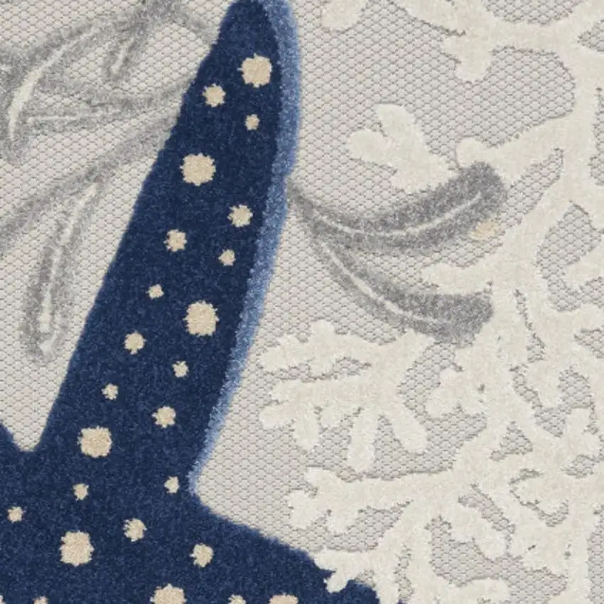 Blue And Gray Indoor Outdoor Area Rug Photo 3