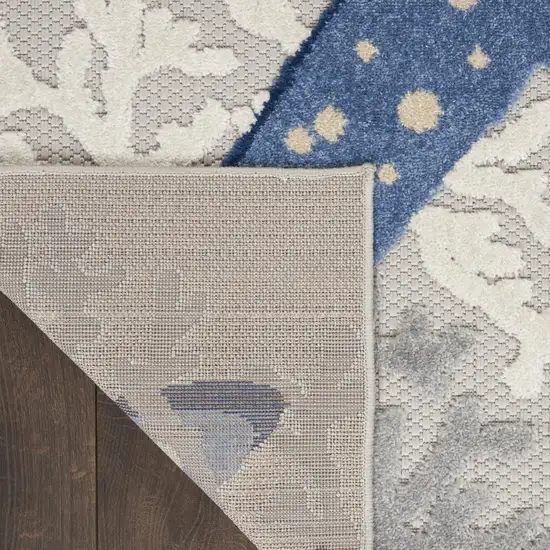Blue And Gray Indoor Outdoor Area Rug Photo 9