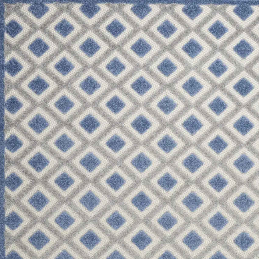 Blue And Gray Indoor Outdoor Area Rug Photo 8
