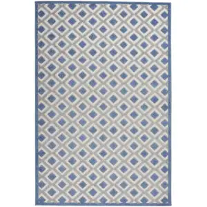Photo of Blue and Gray Indoor Outdoor Area Rug