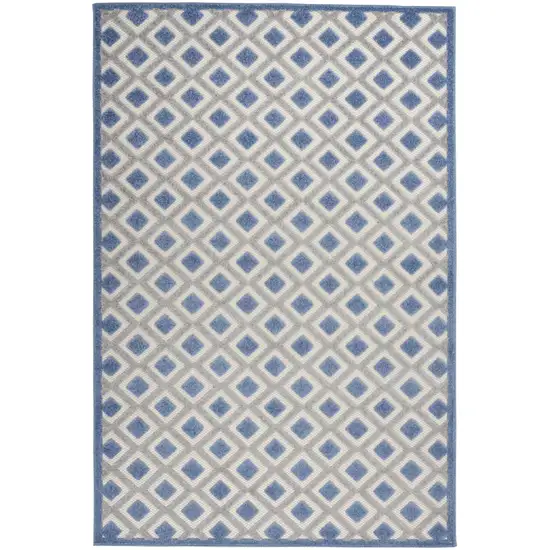 Blue And Gray Indoor Outdoor Area Rug Photo 1