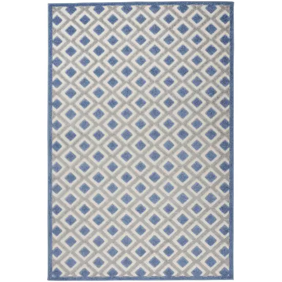 Blue And Gray Indoor Outdoor Area Rug Photo 4