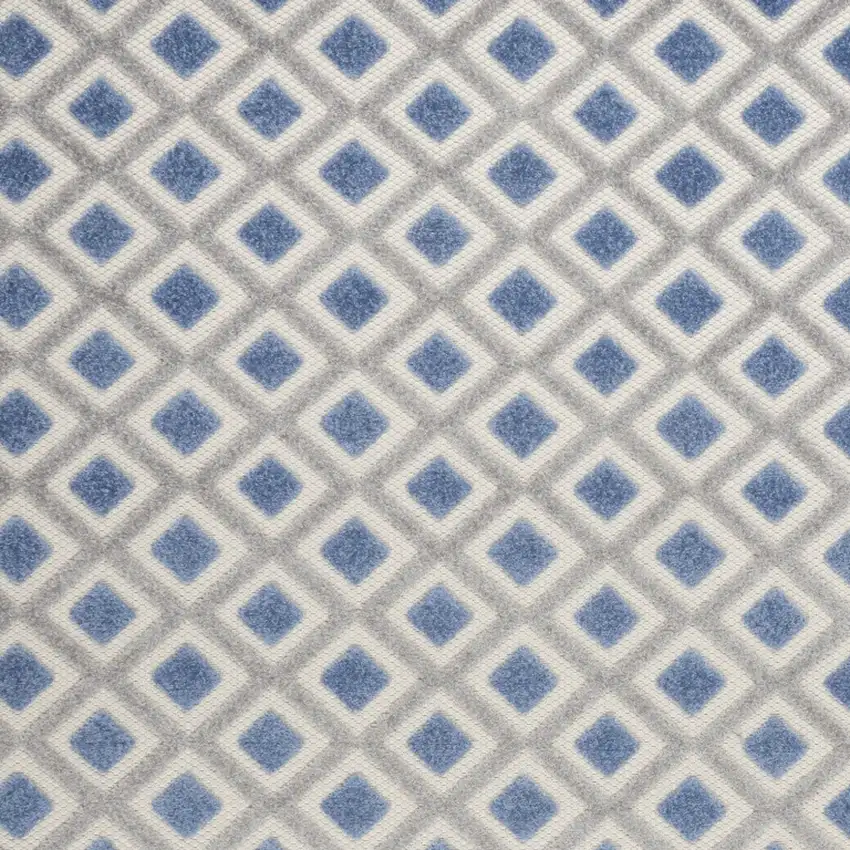 Blue and Gray Indoor Outdoor Area Rug Photo 8