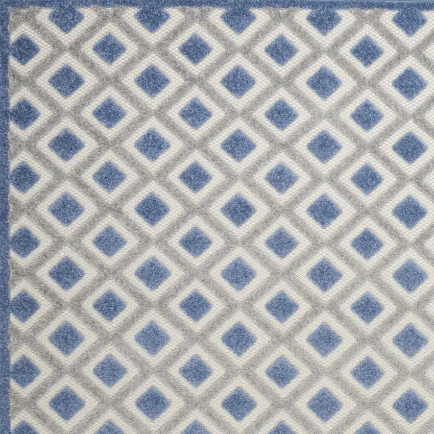 Blue And Gray Indoor Outdoor Area Rug Photo 3