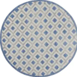 Photo of Blue and Gray Indoor Outdoor Area Rug