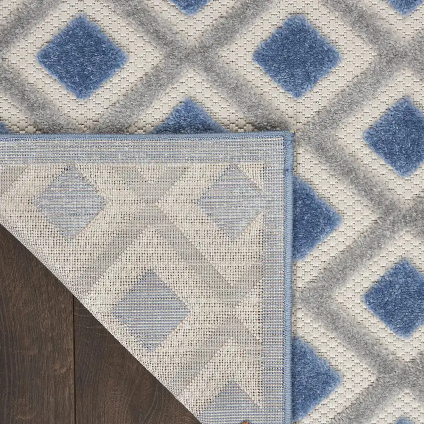 Blue And Gray Indoor Outdoor Area Rug Photo 9