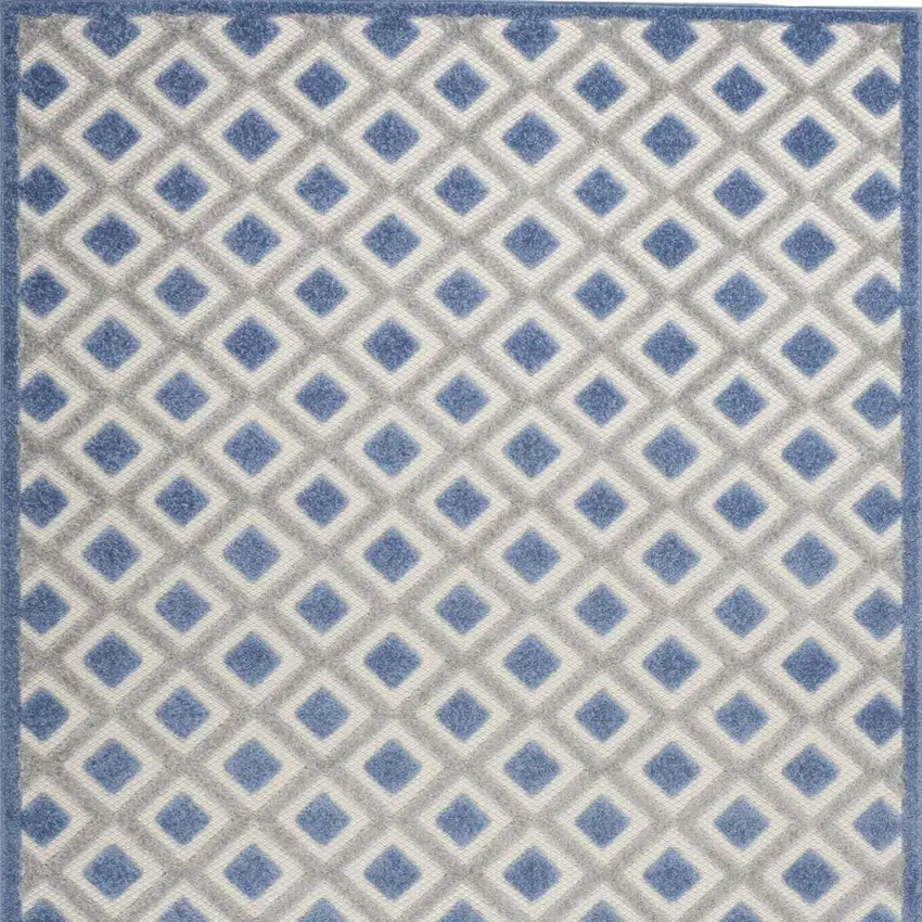 Blue And Gray Indoor Outdoor Area Rug Photo 4