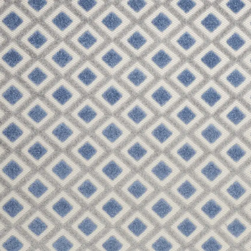 Blue and Gray Indoor Outdoor Area Rug Photo 8