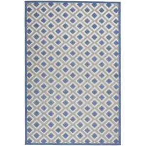 Photo of Blue and Gray Indoor Outdoor Area Rug