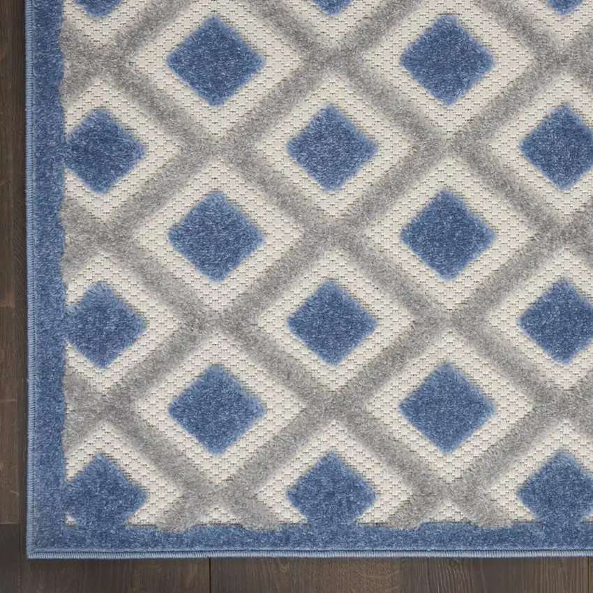 Blue And Gray Indoor Outdoor Area Rug Photo 9