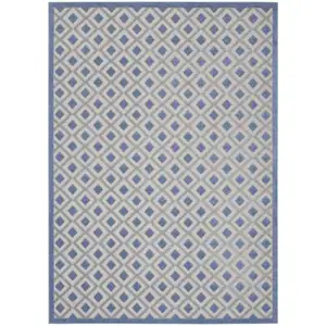 Photo of Blue and Gray Indoor Outdoor Area Rug