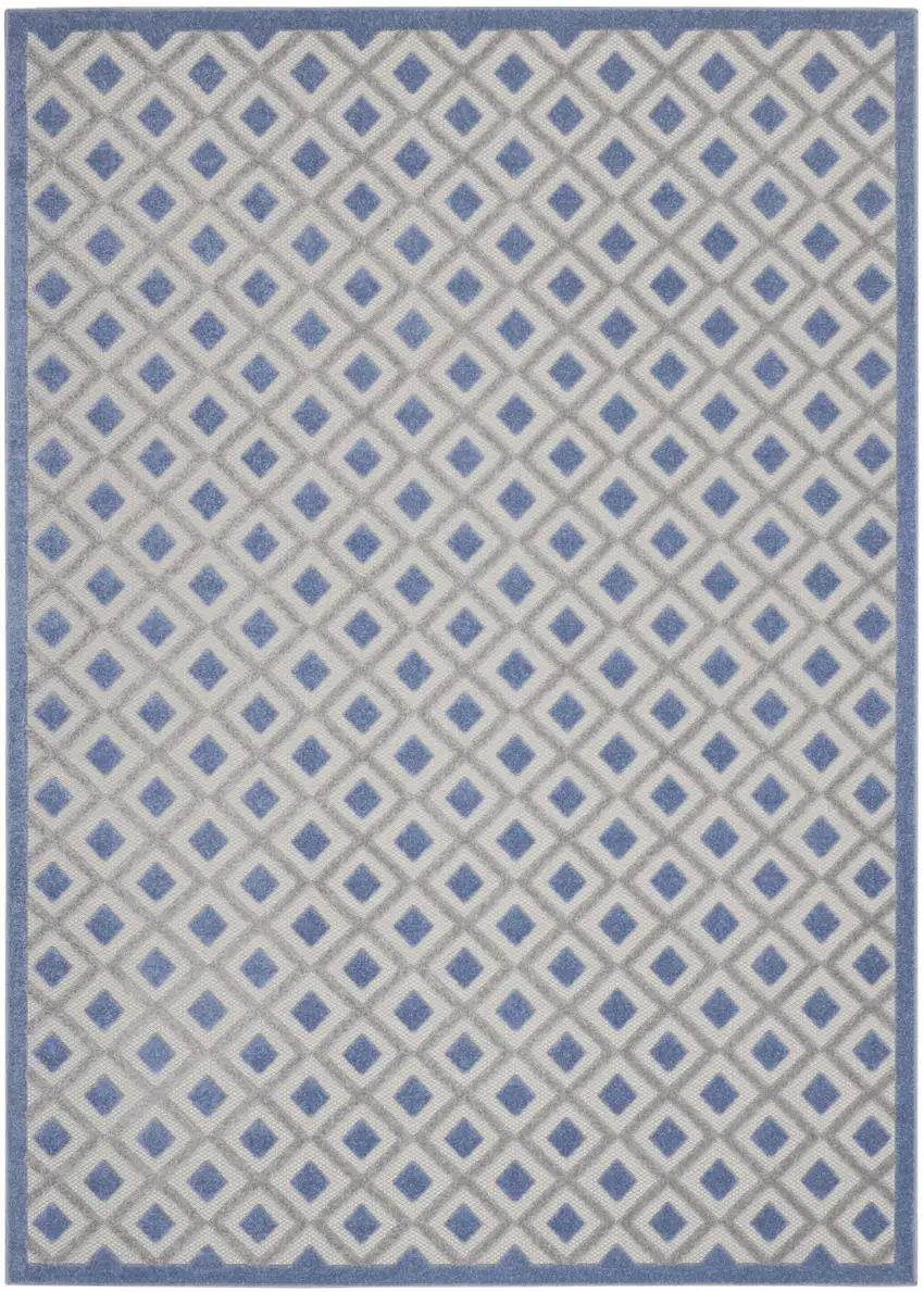 Blue And Gray Indoor Outdoor Area Rug Photo 6